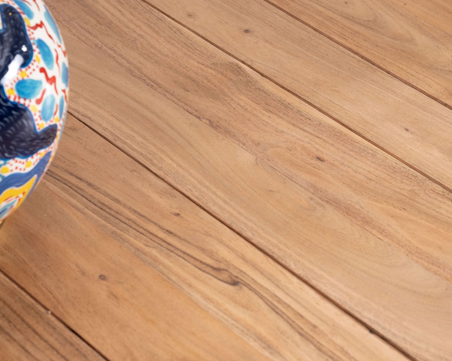 Tavolino con piano scorrevole in acacia bianca "Equinoxe" e piano naturale