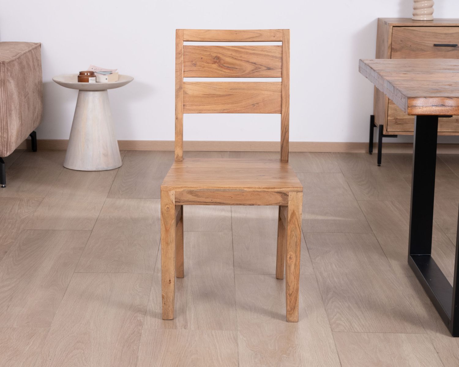 Set di 2 sedie da pranzo "Conoa" in acacia massiccia