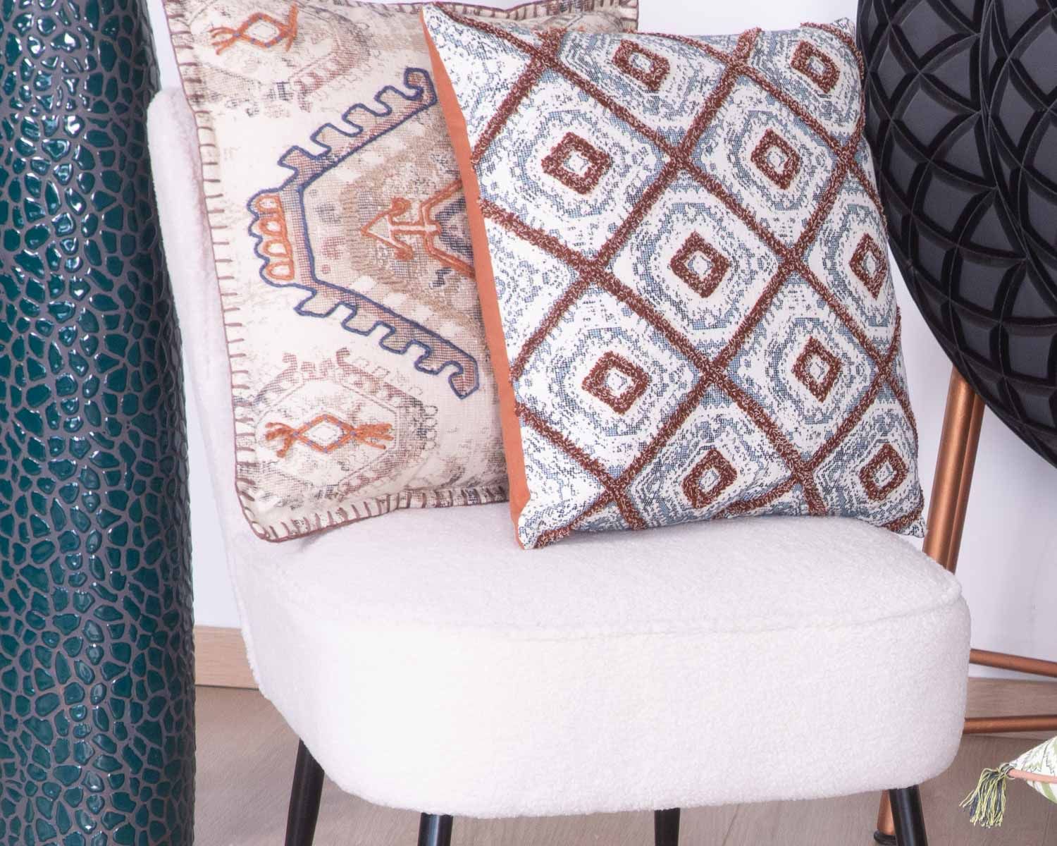 Cuscino decorativo in cotone stampato "estero" quadrato 45 x 45 cm