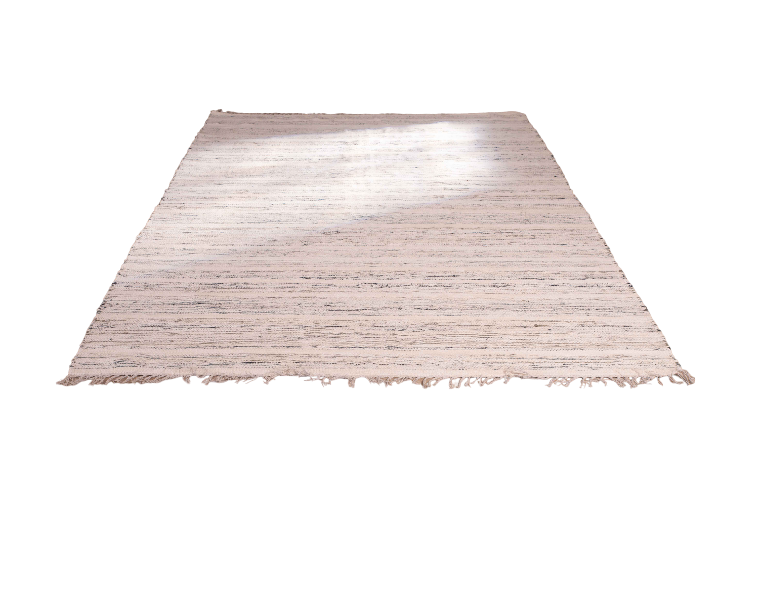 Tappeto "estero" in cotone e juta tessuto a mano con frange 120x180cm