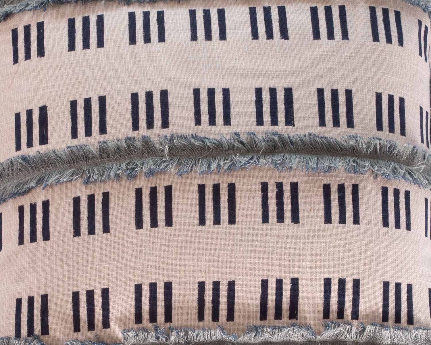 Cuscino quadrato in cotone e lino stampato "estero" 45x45cm