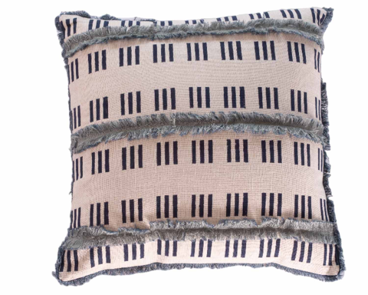 Cuscino quadrato in cotone e lino stampato "estero" 45x45cm