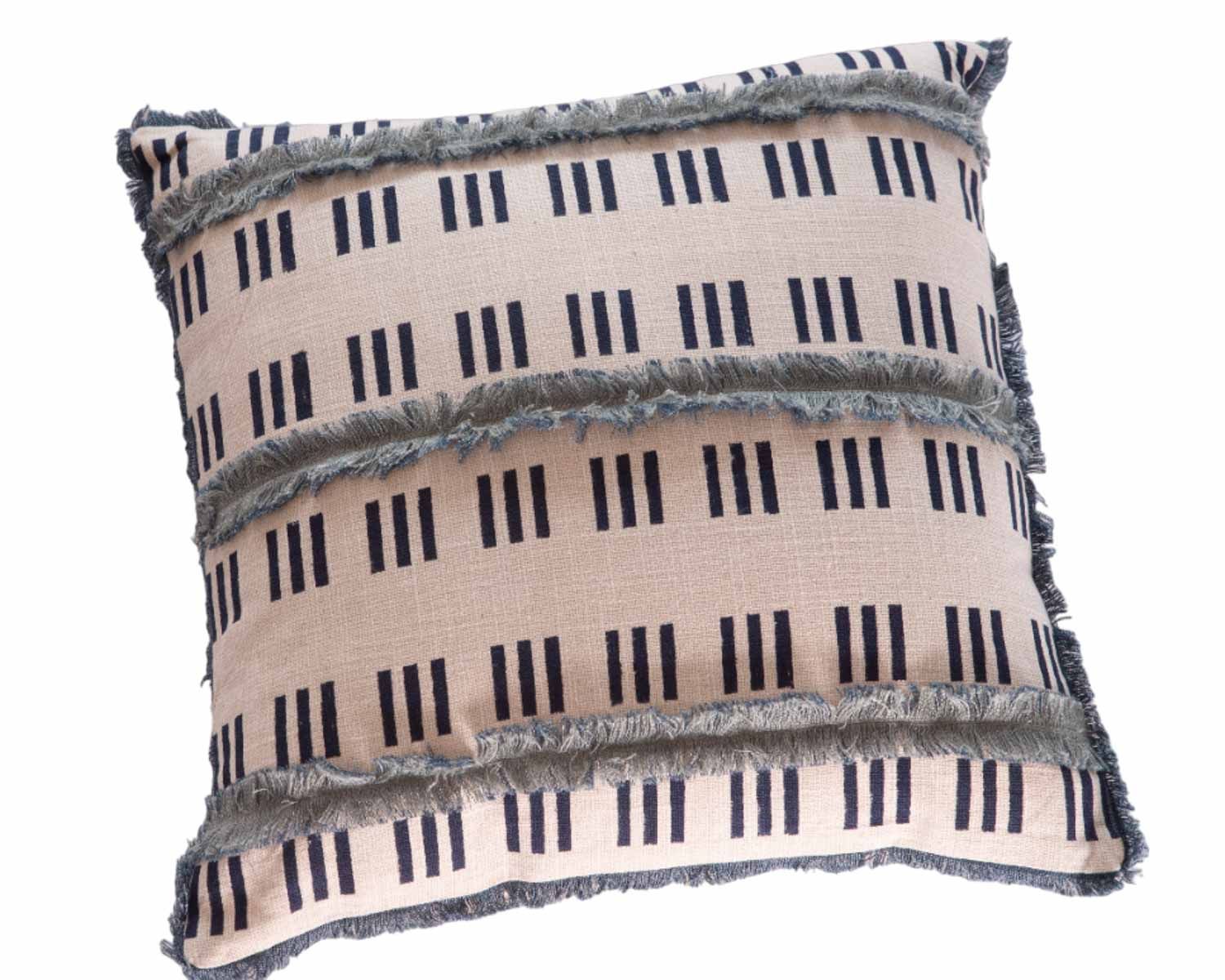 Cuscino quadrato in cotone e lino stampato "estero" 45x45cm