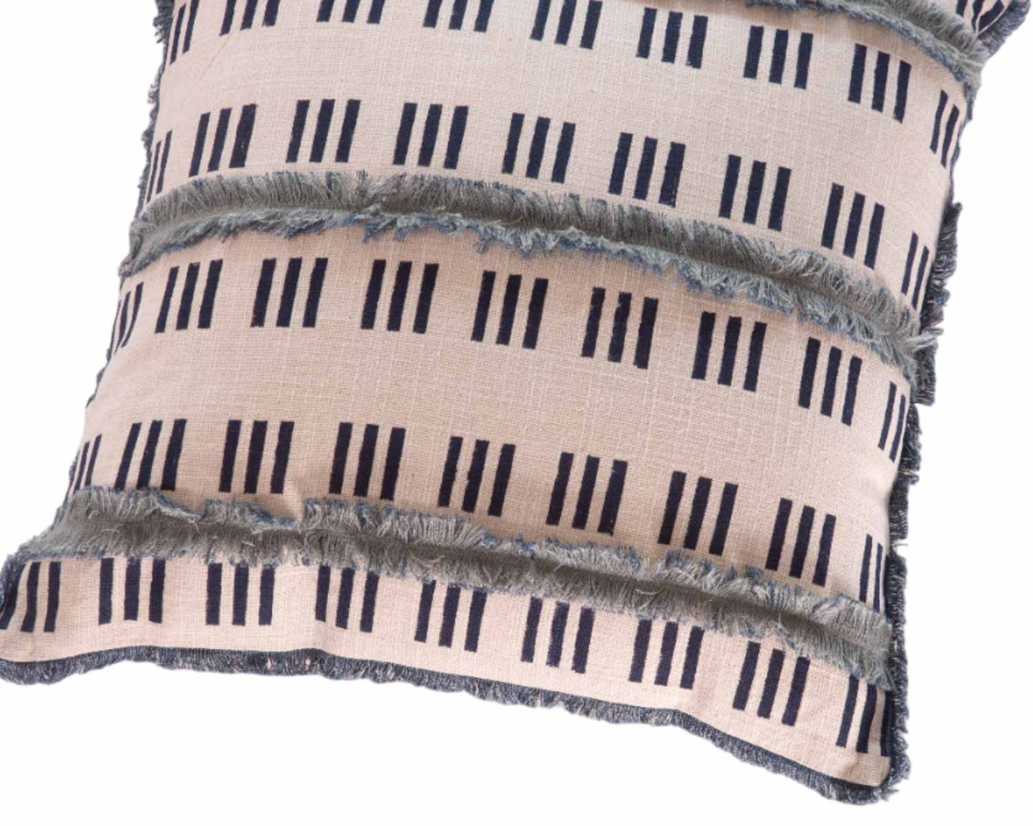 Cuscino quadrato in cotone e lino stampato "estero" 45x45cm