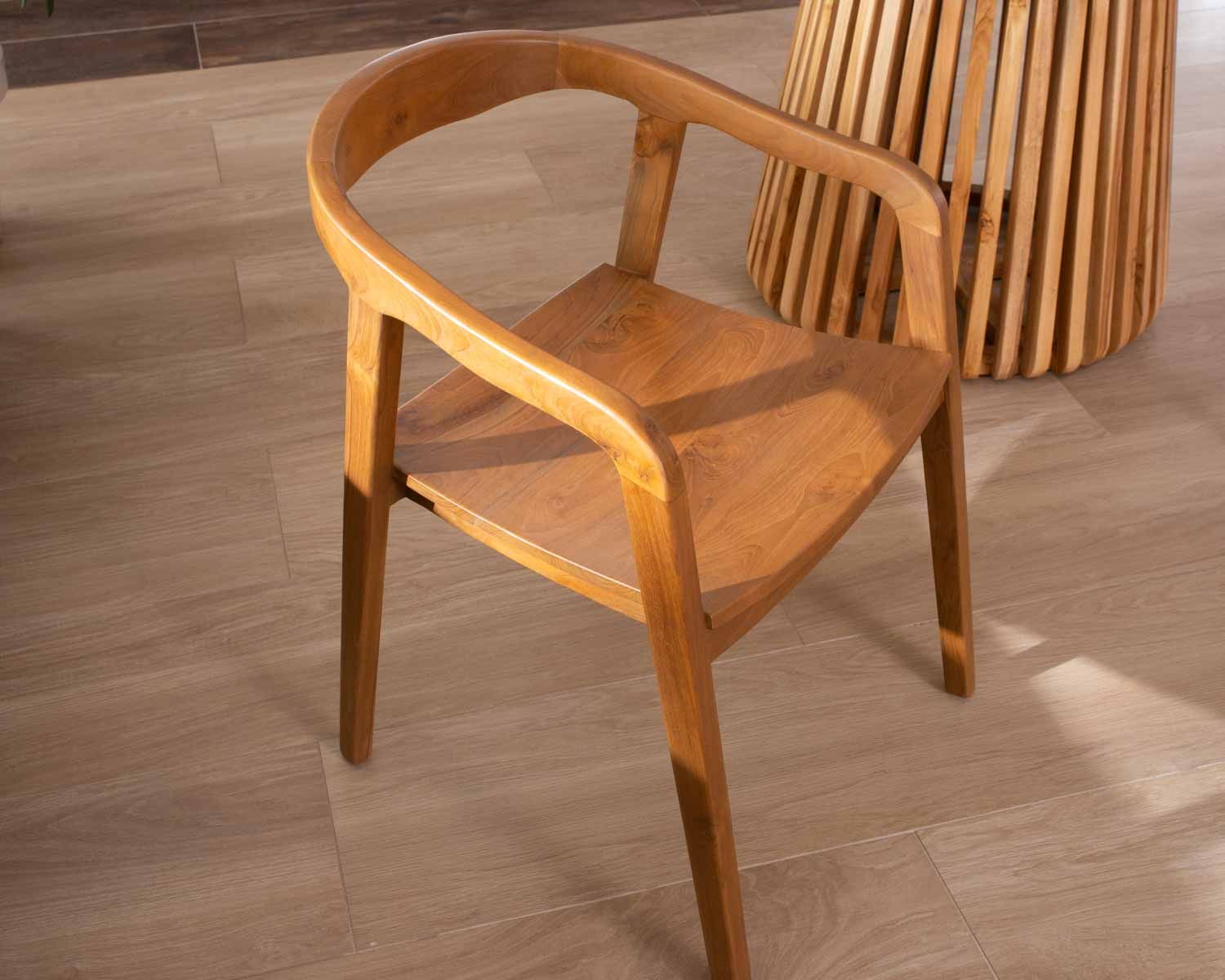 Sedia da pranzo retrò in teak "Juan