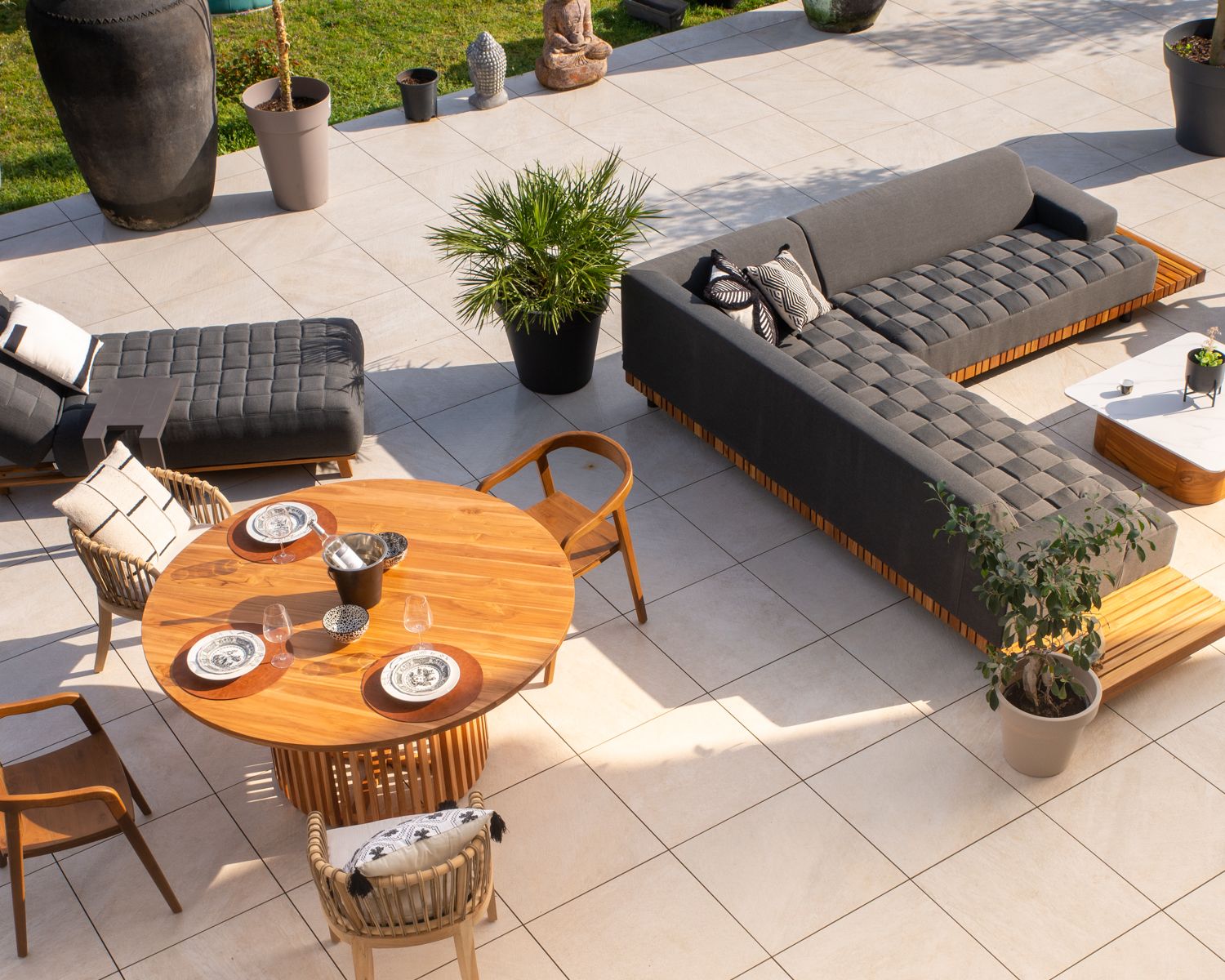 Sedia da pranzo retrò in teak "Juan