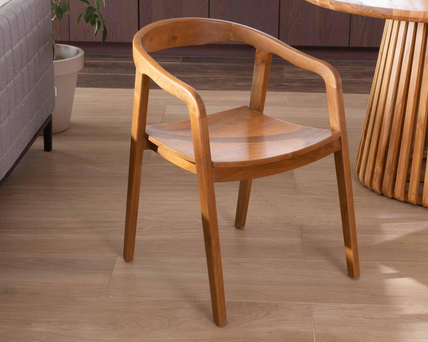 Sedia da pranzo retrò in teak "Juan