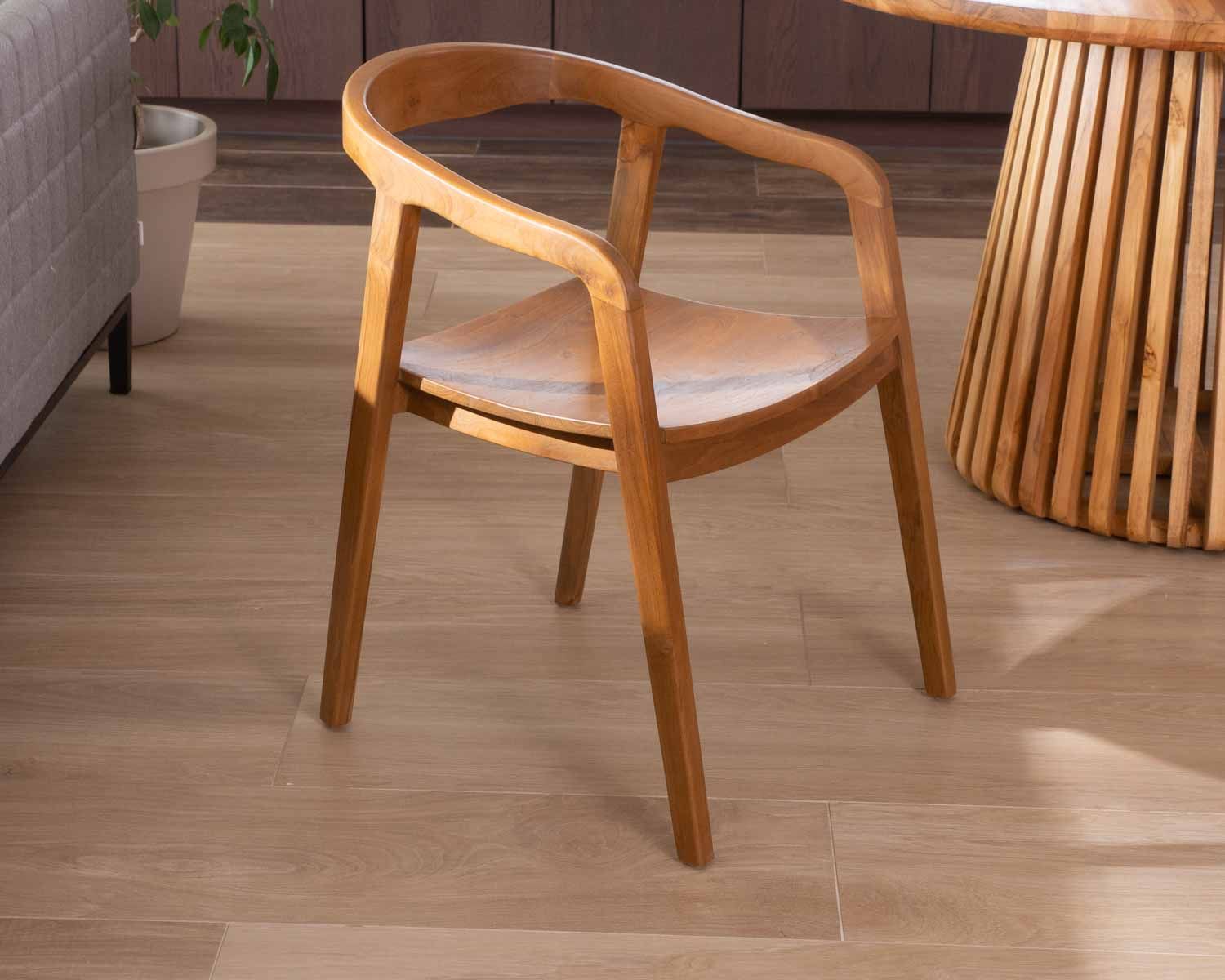 Sedia da pranzo retrò in teak "Juan