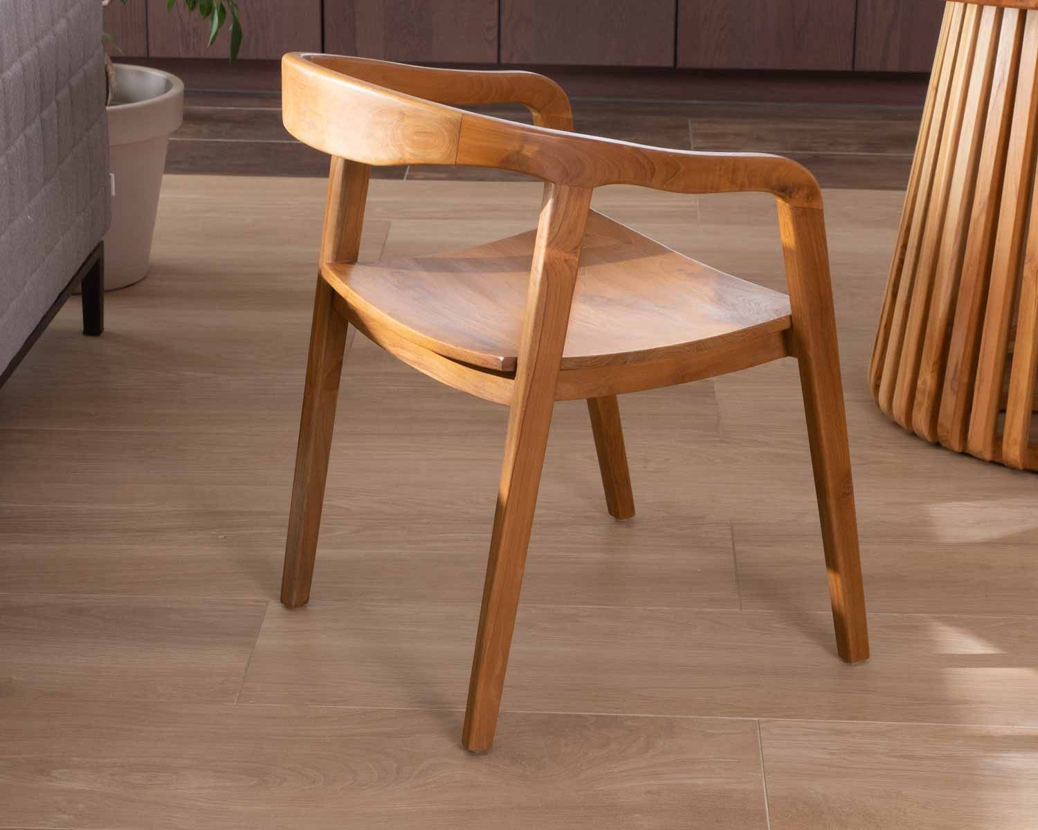 Sedia da pranzo retrò in teak "Juan