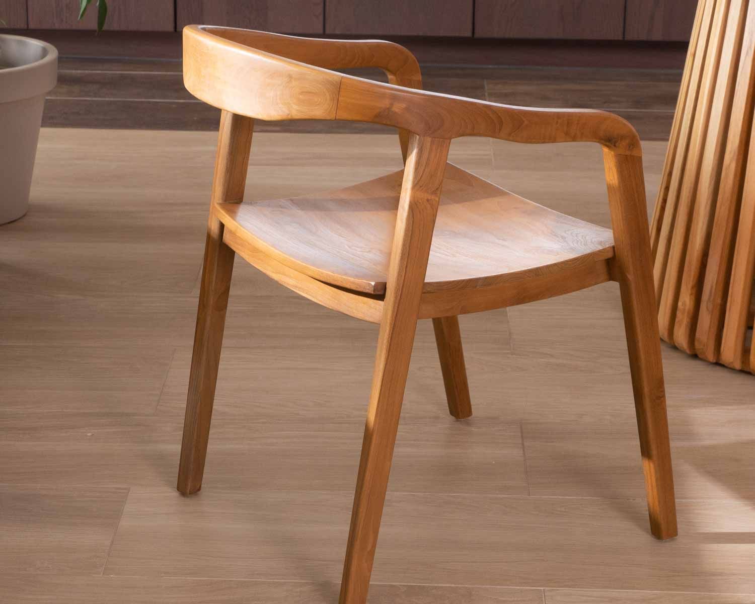Sedia da pranzo retrò in teak "Juan