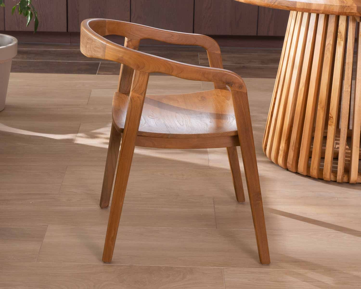 Sedia da pranzo retrò in teak "Juan