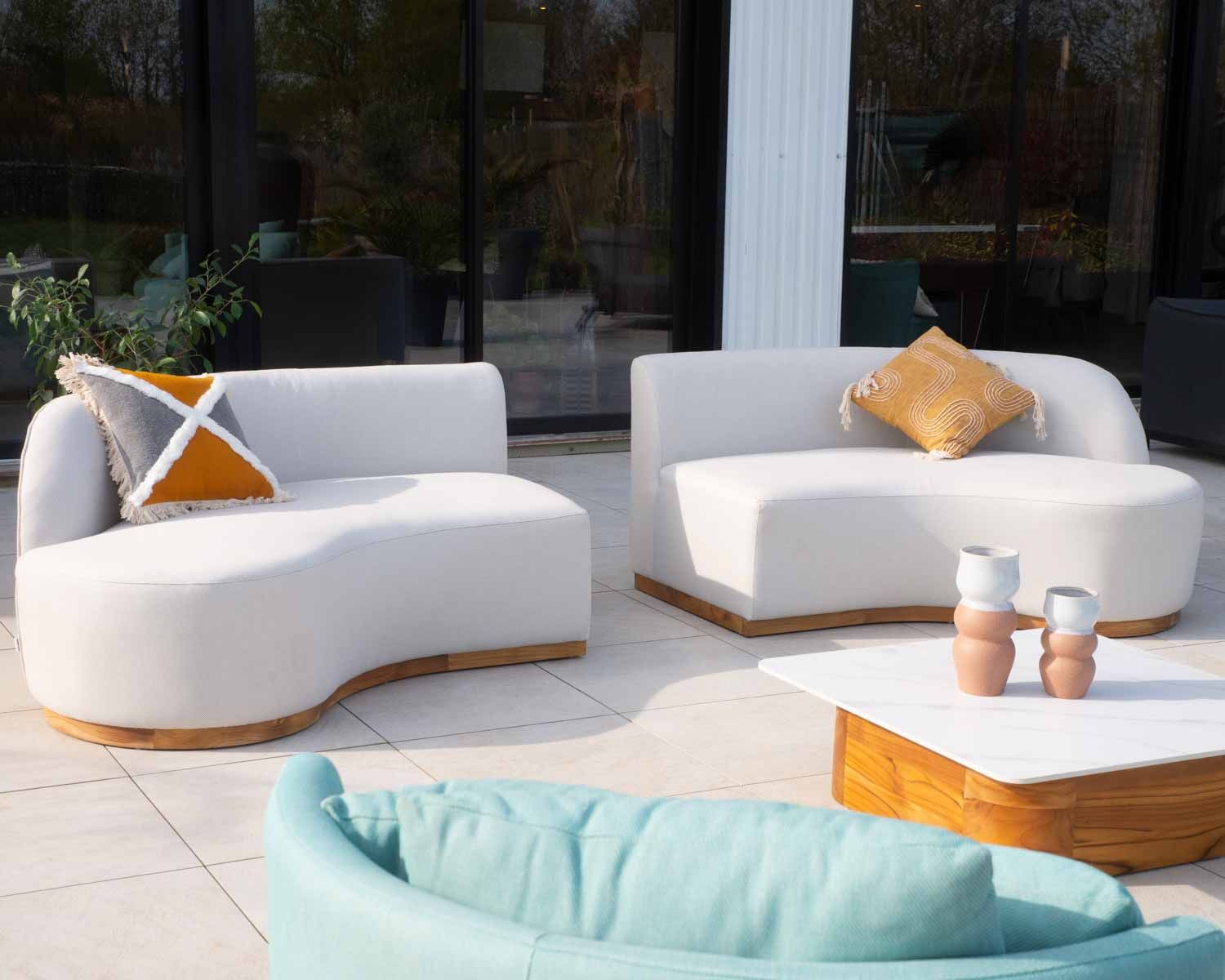 Cuscino quadrato "etnico" in cotone bicolore con frange 45x45cm