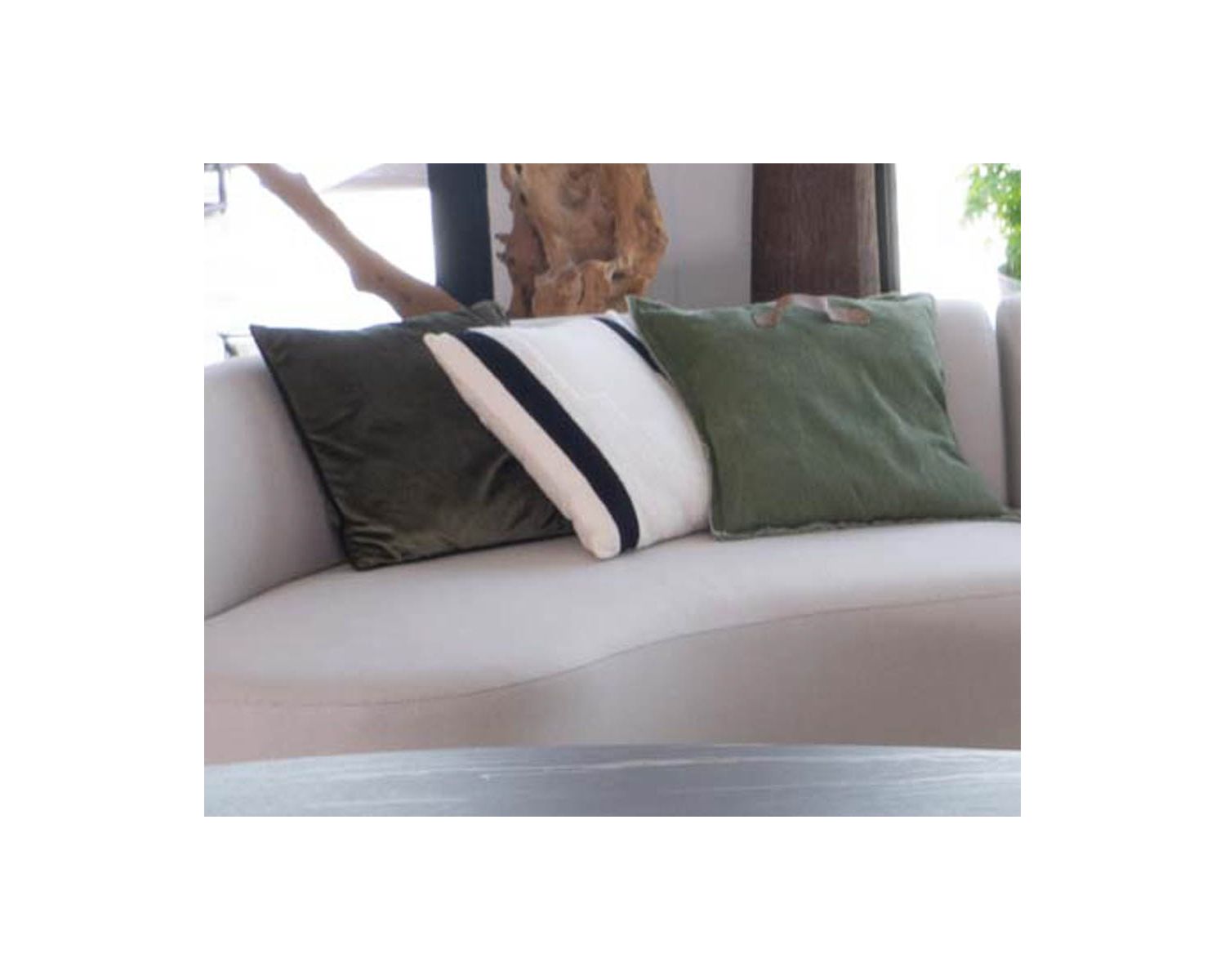 Cuscino quadrato "Chart" in cotone ricamato bianco e nero 45x45cm