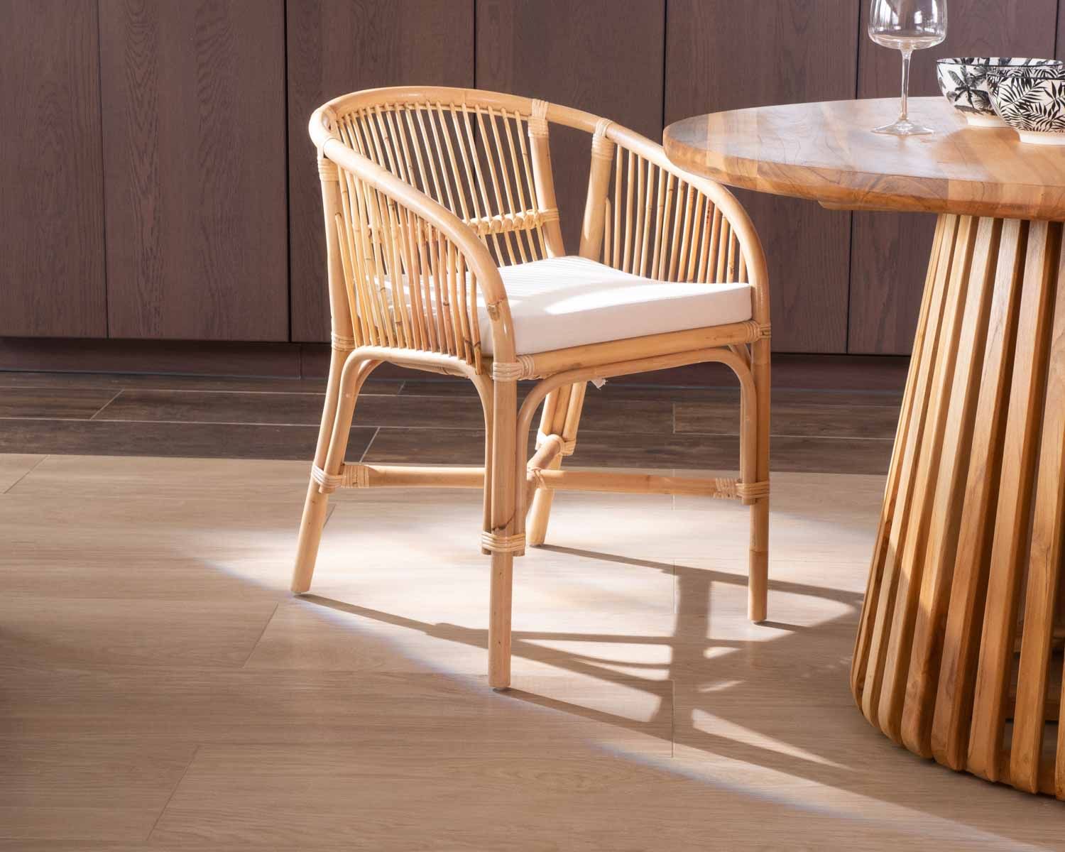 Sedia in rattan intrecciato "Cebu