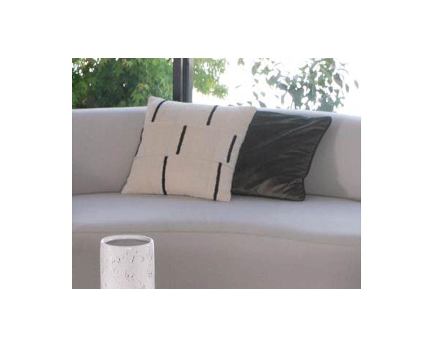 Cuscino da divano grafico "Chart" bianco e nero