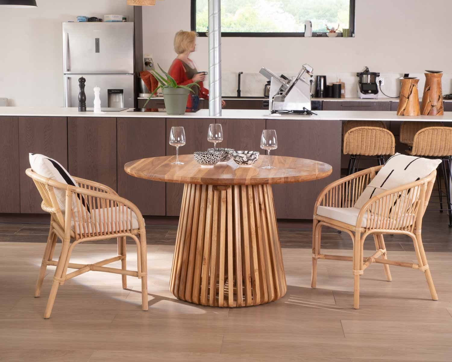 Sedia in rattan intrecciato "Cebu