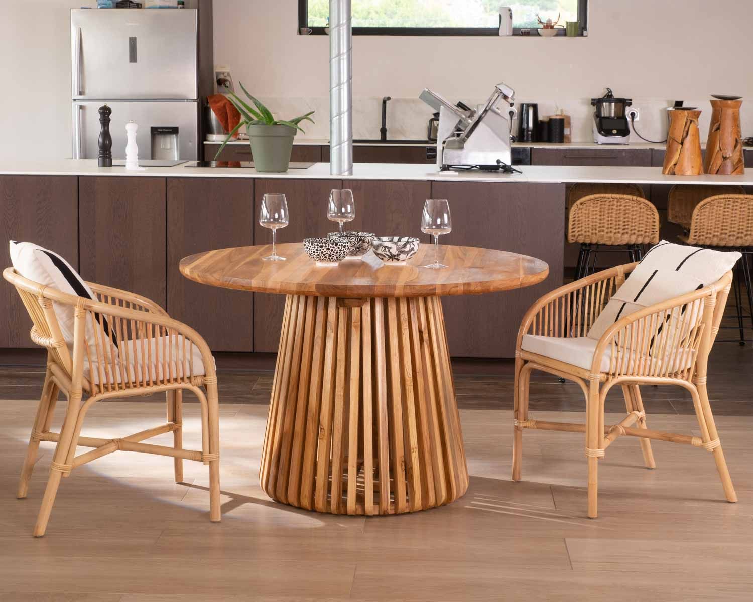 Sedia in rattan intrecciato "Cebu