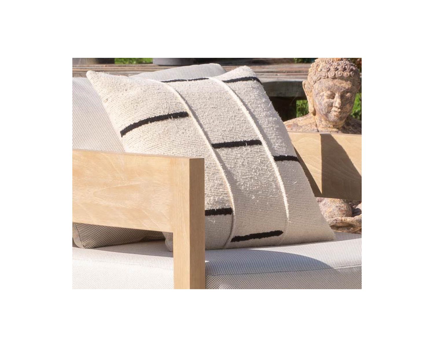 Cuscino da divano grafico "Chart" bianco e nero