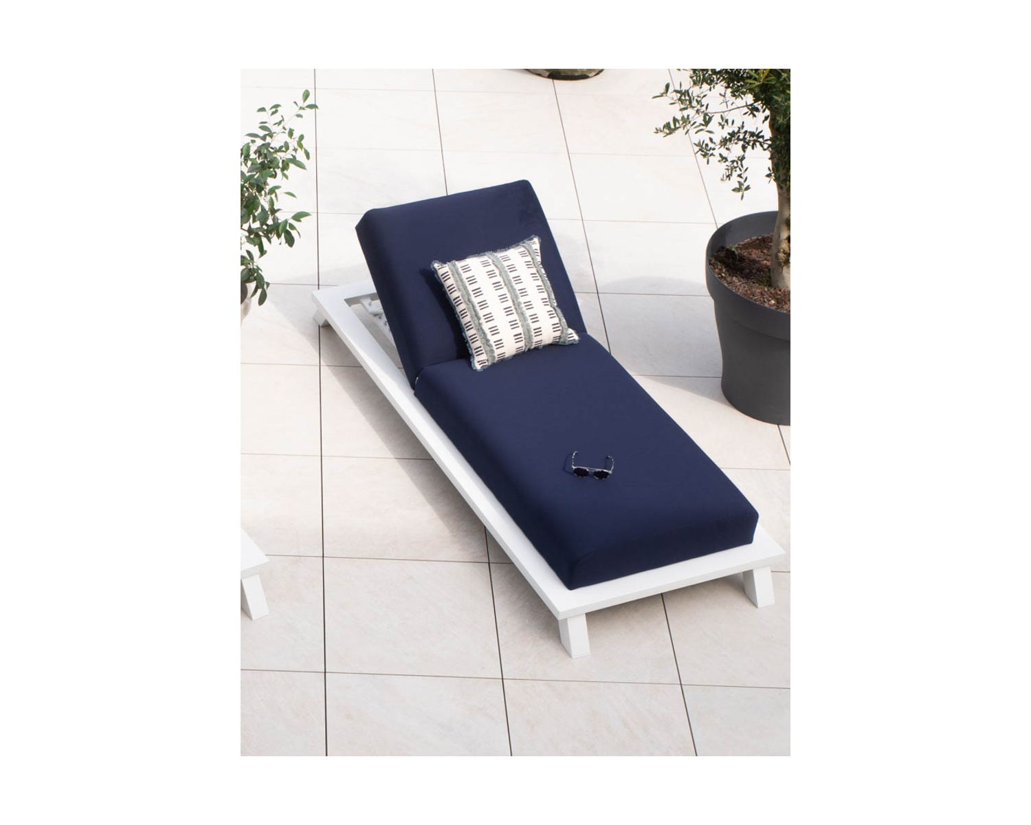 Cuscino quadrato in cotone e lino stampato "estero" 45x45cm