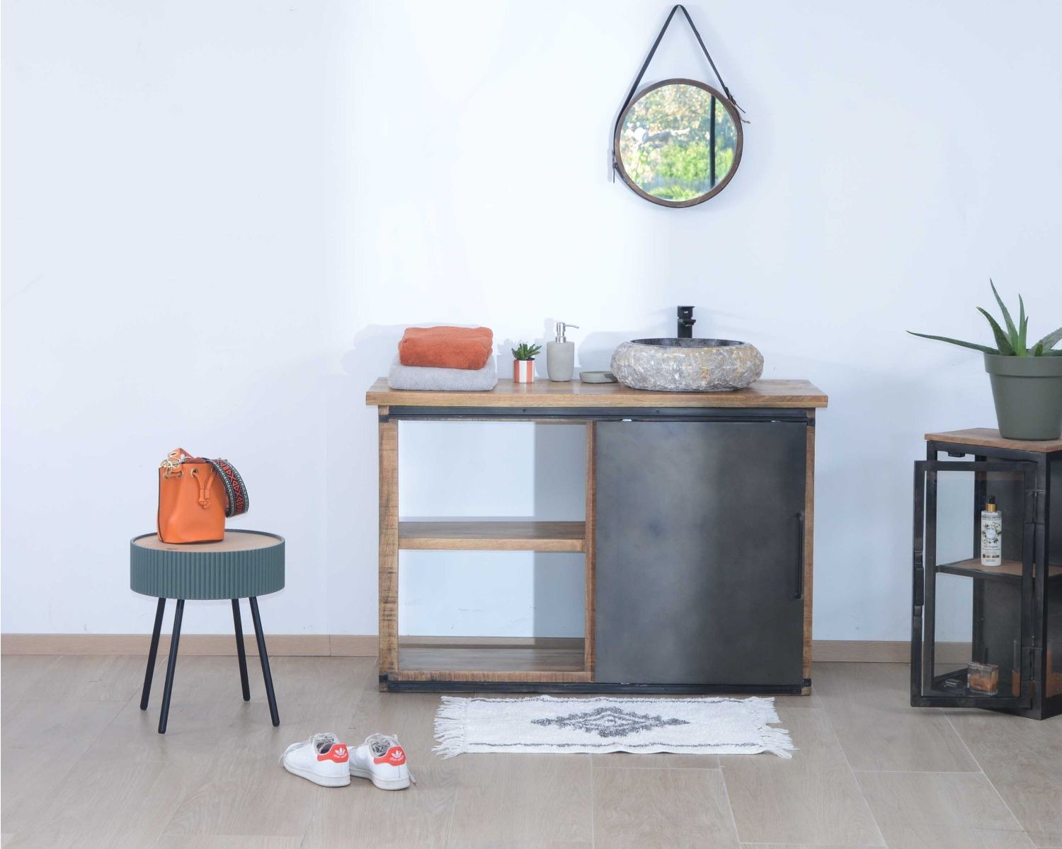 Mobile da bagno ad ante scorrevoli "Caractère