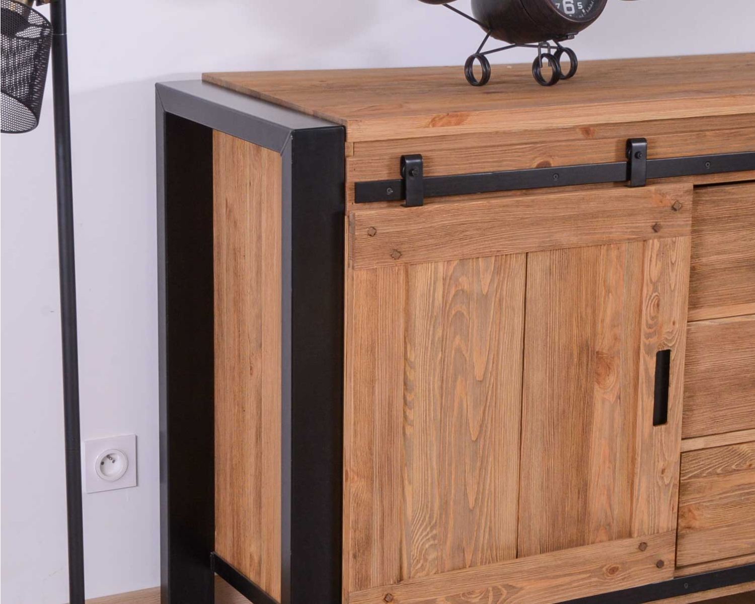 Credenza industriale "Lugano" con ante scorrevoli