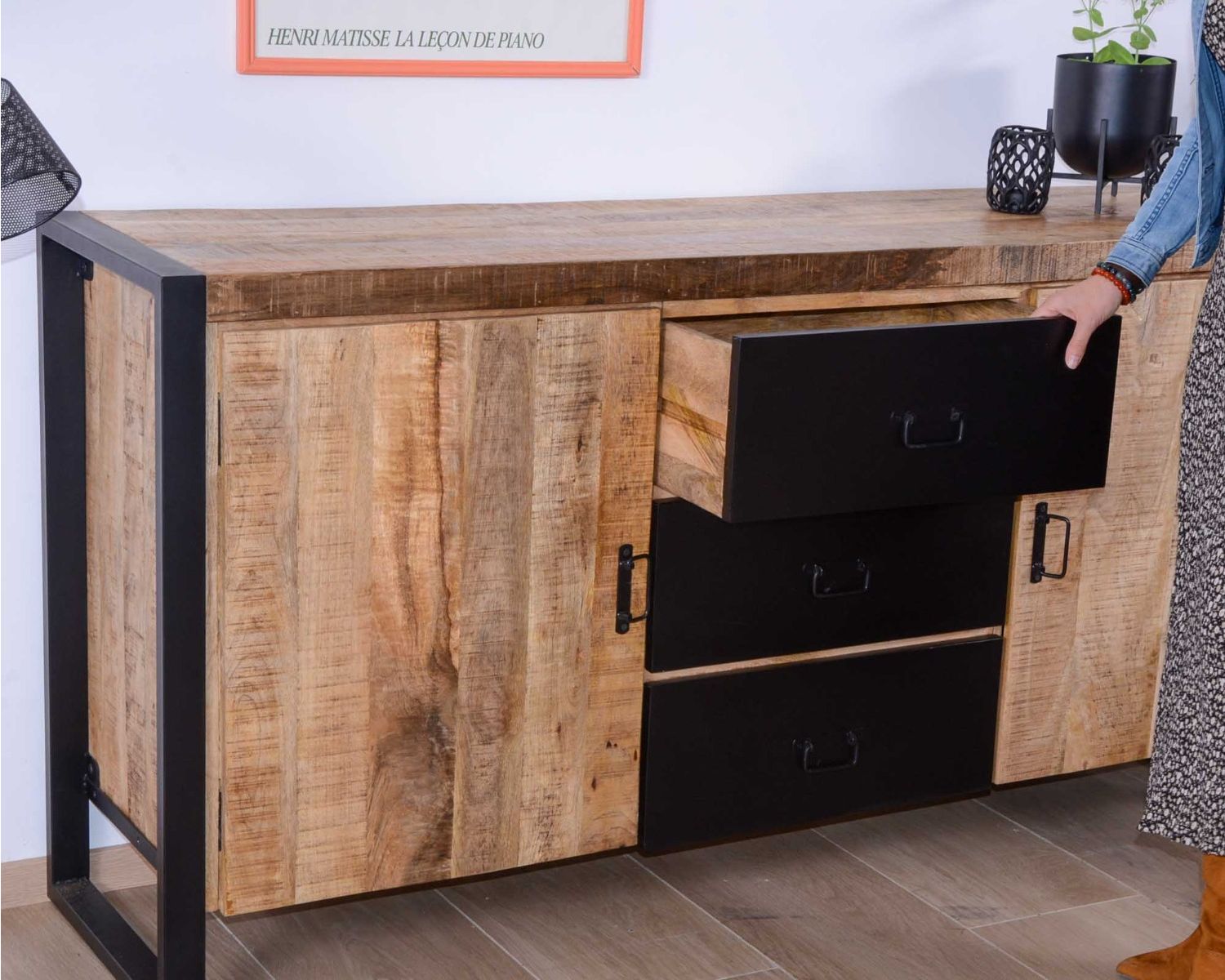 Credenza per sala da pranzo in stile industriale "Andy