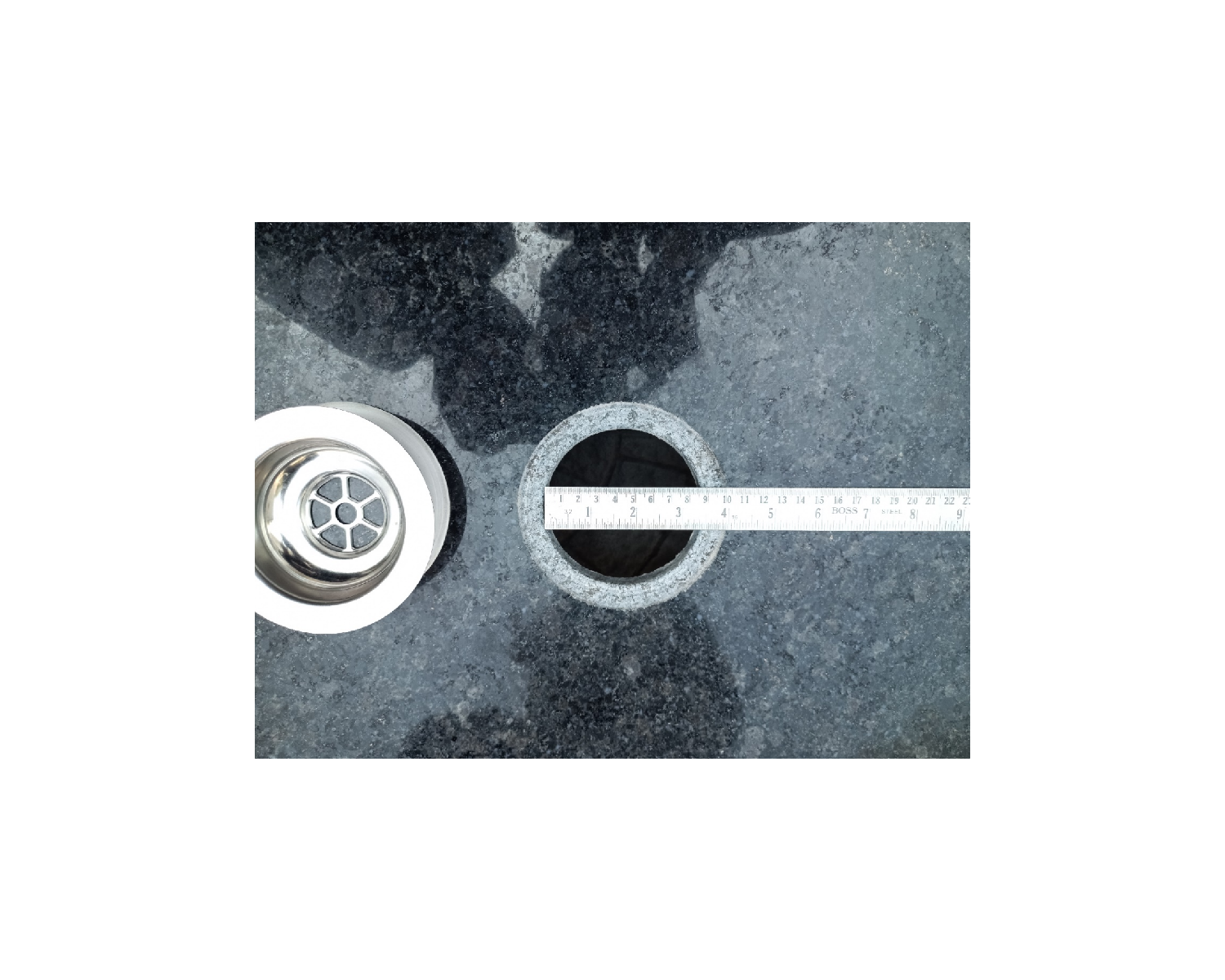 Grande lavello doppio "Grand Chef" in pietra naturale nera