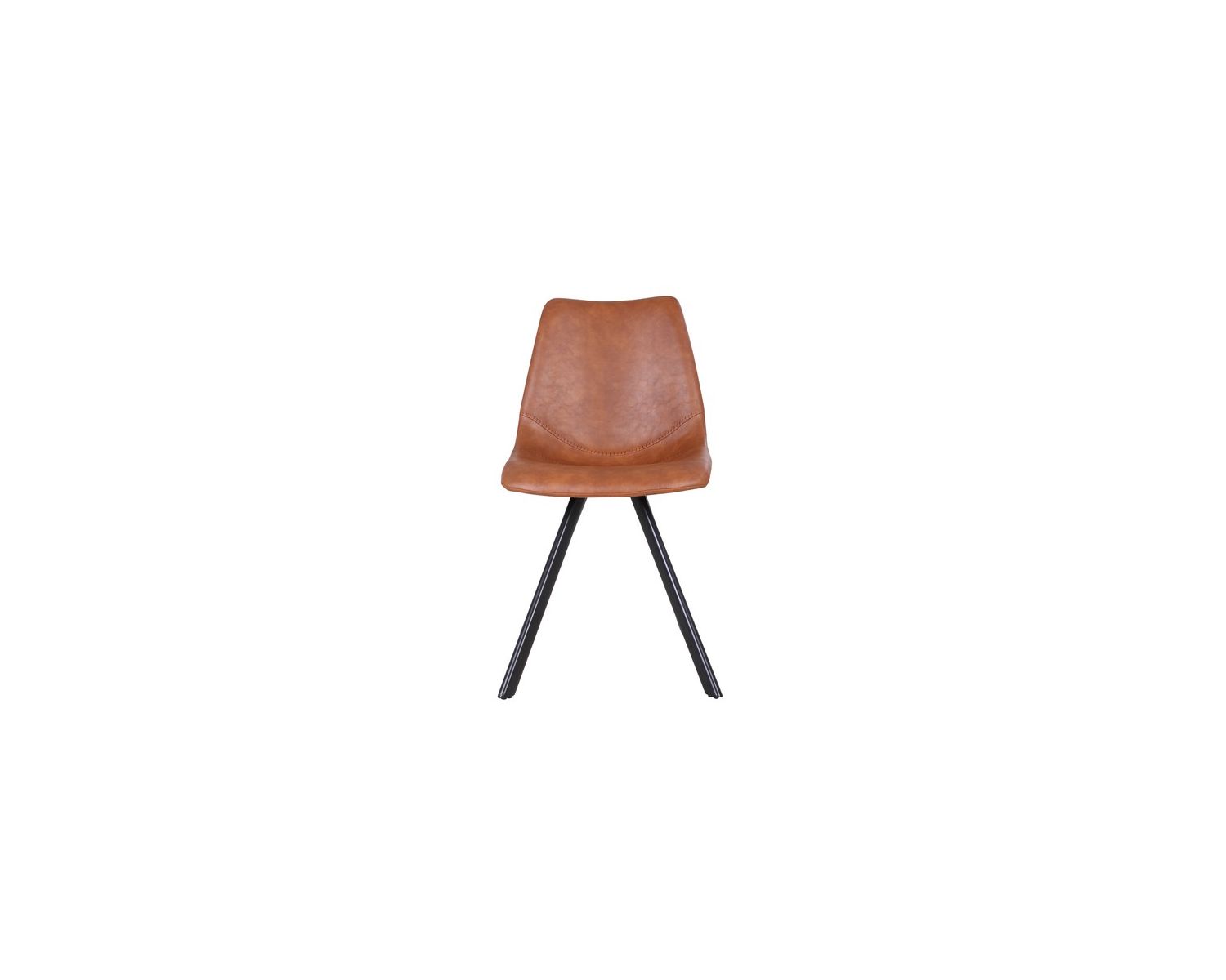 Set di 2 sedie "Loin" cognac e nero dal design scandinavo