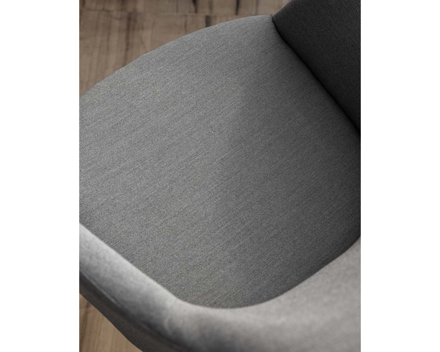 Sedia da esterno moderna "Sokha Beach" in tessuto Sunbrella grigio scuro