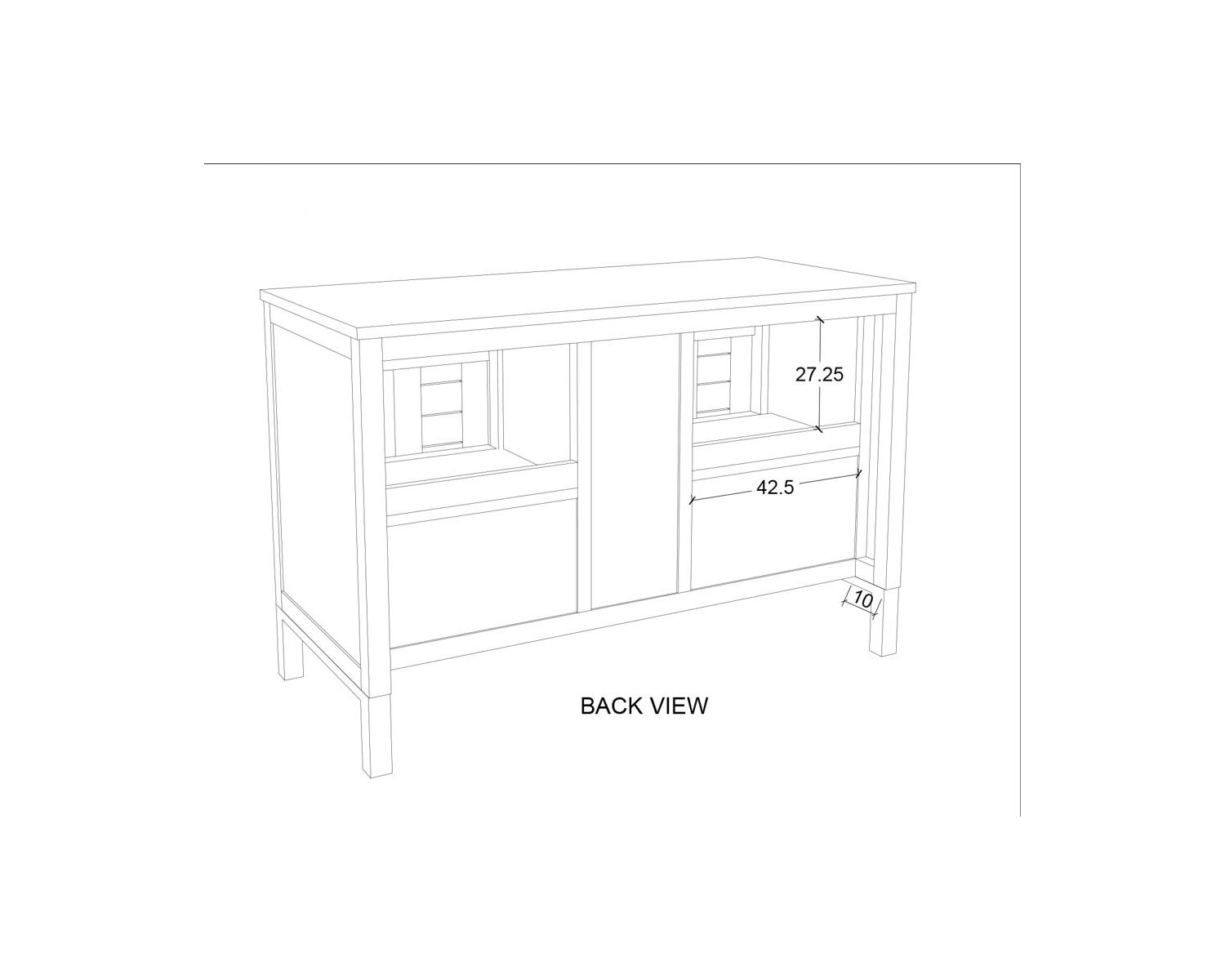 Mobiletto in teak "Tamy" 120 cm