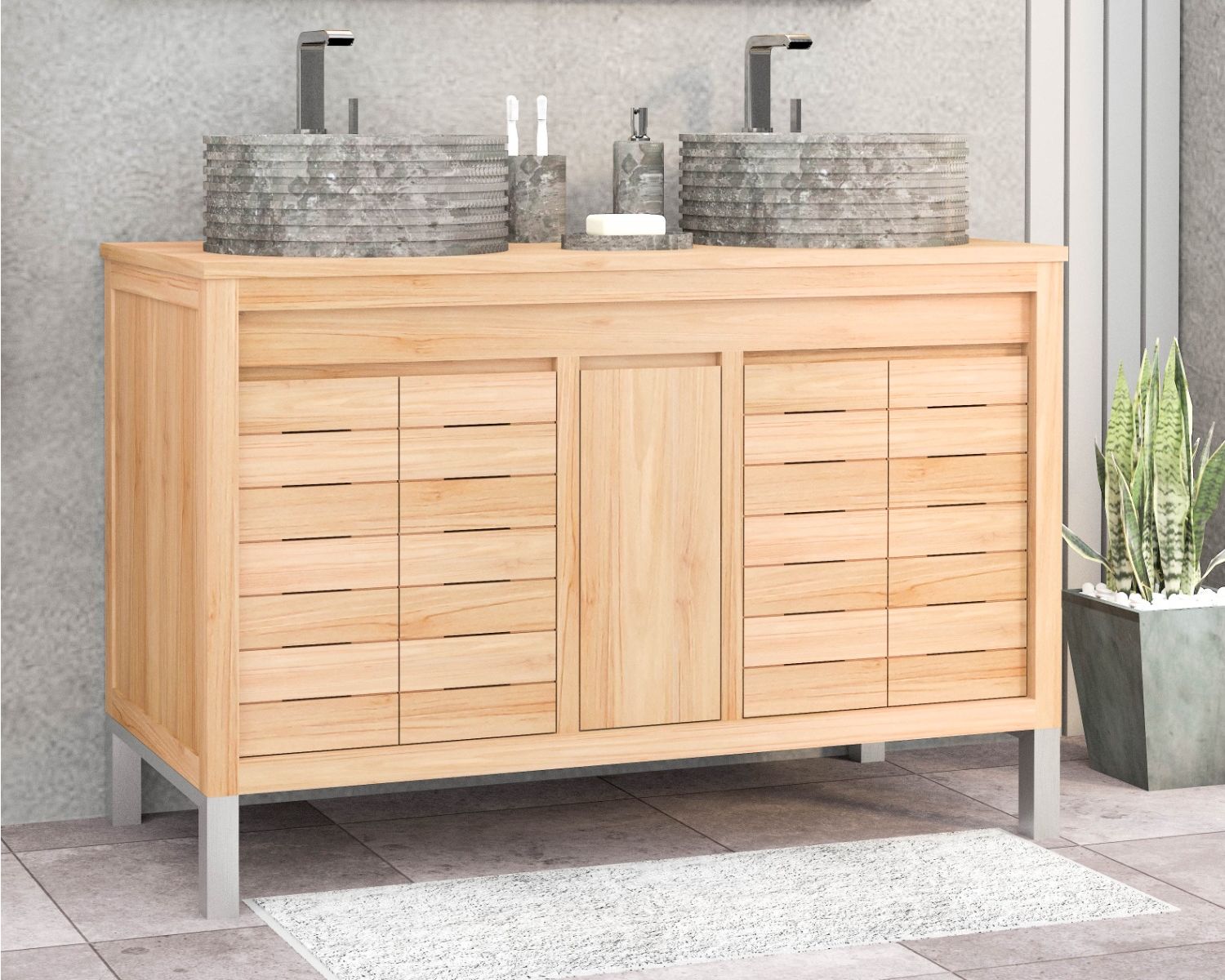 Mobiletto in teak "Tamy" 120 cm