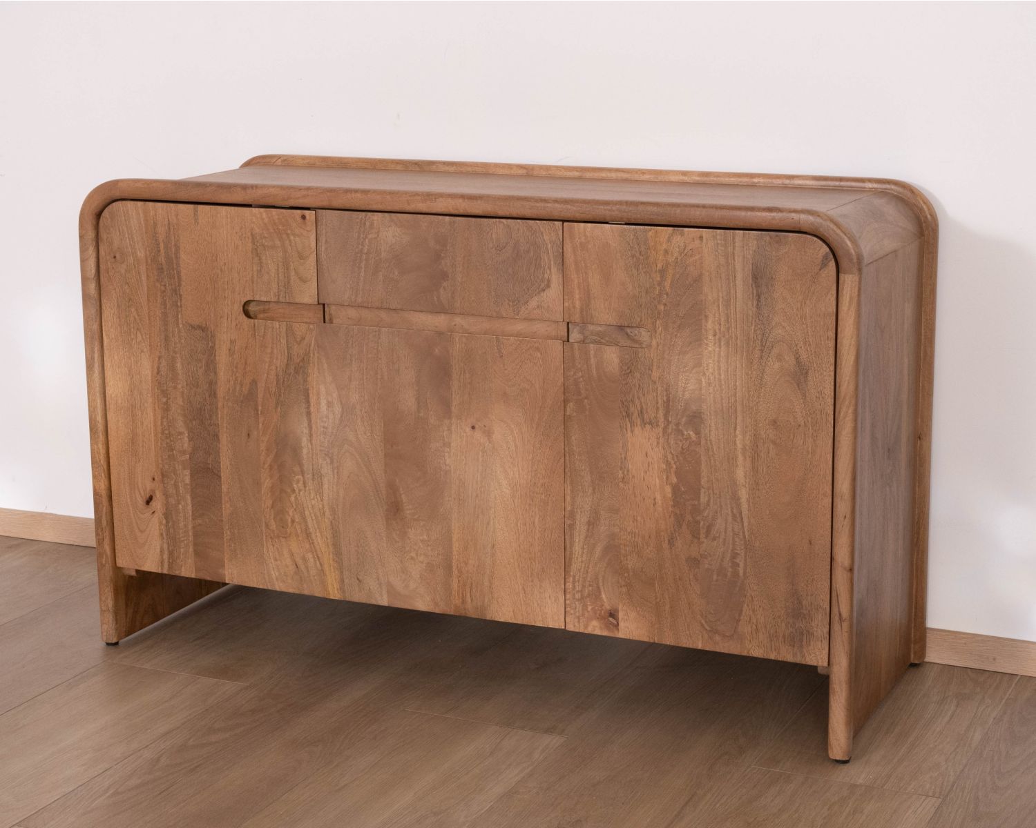 Mobile doppio in mango massiccio "Spelano" in stile neo-vintage 140 cm