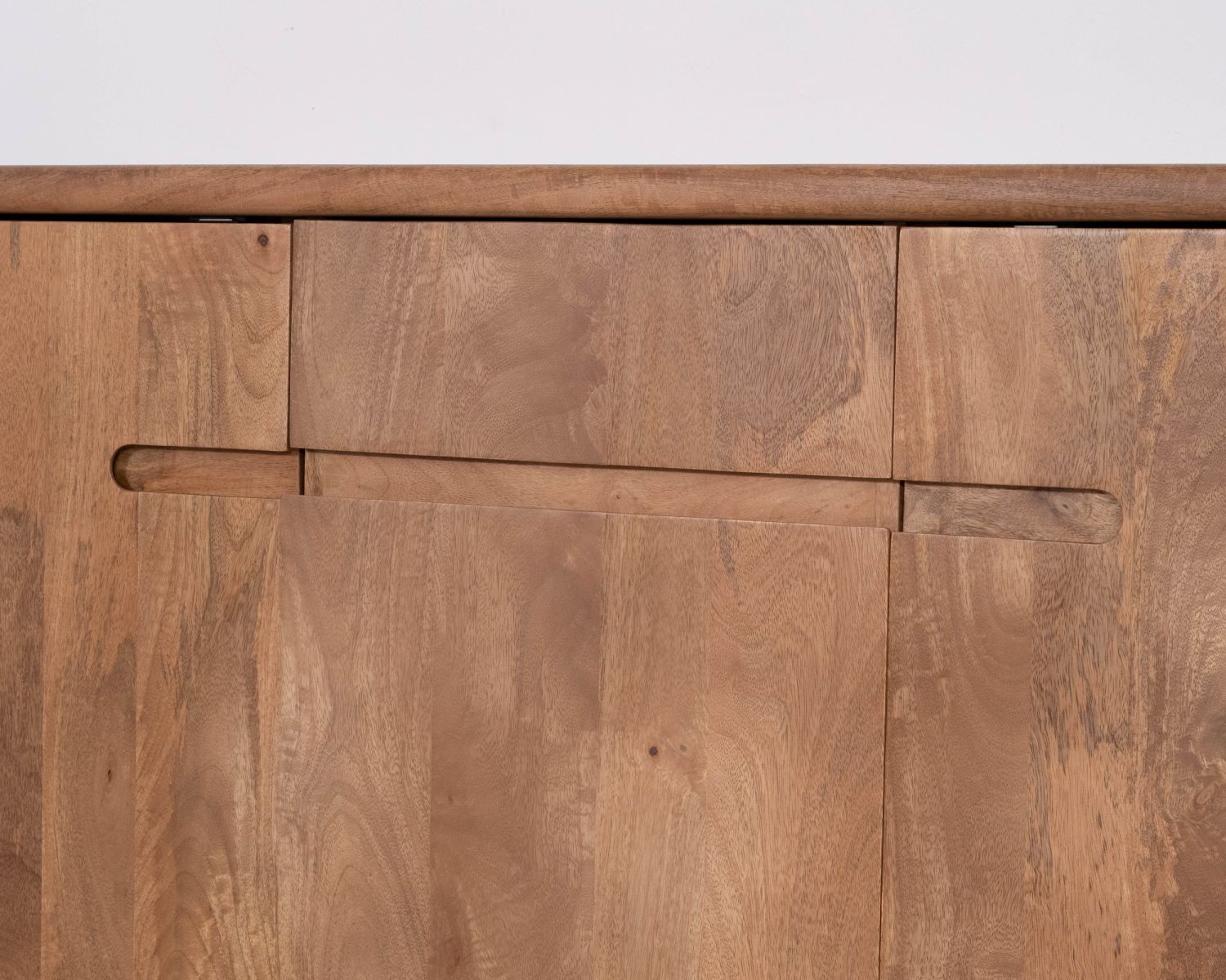 Mobile doppio in mango massiccio "Spelano" in stile neo-vintage 140 cm