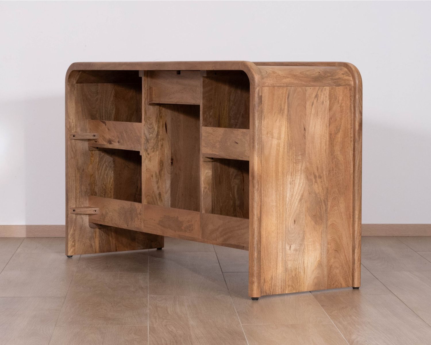Mobile doppio in mango massiccio "Spelano" in stile neo-vintage 140 cm