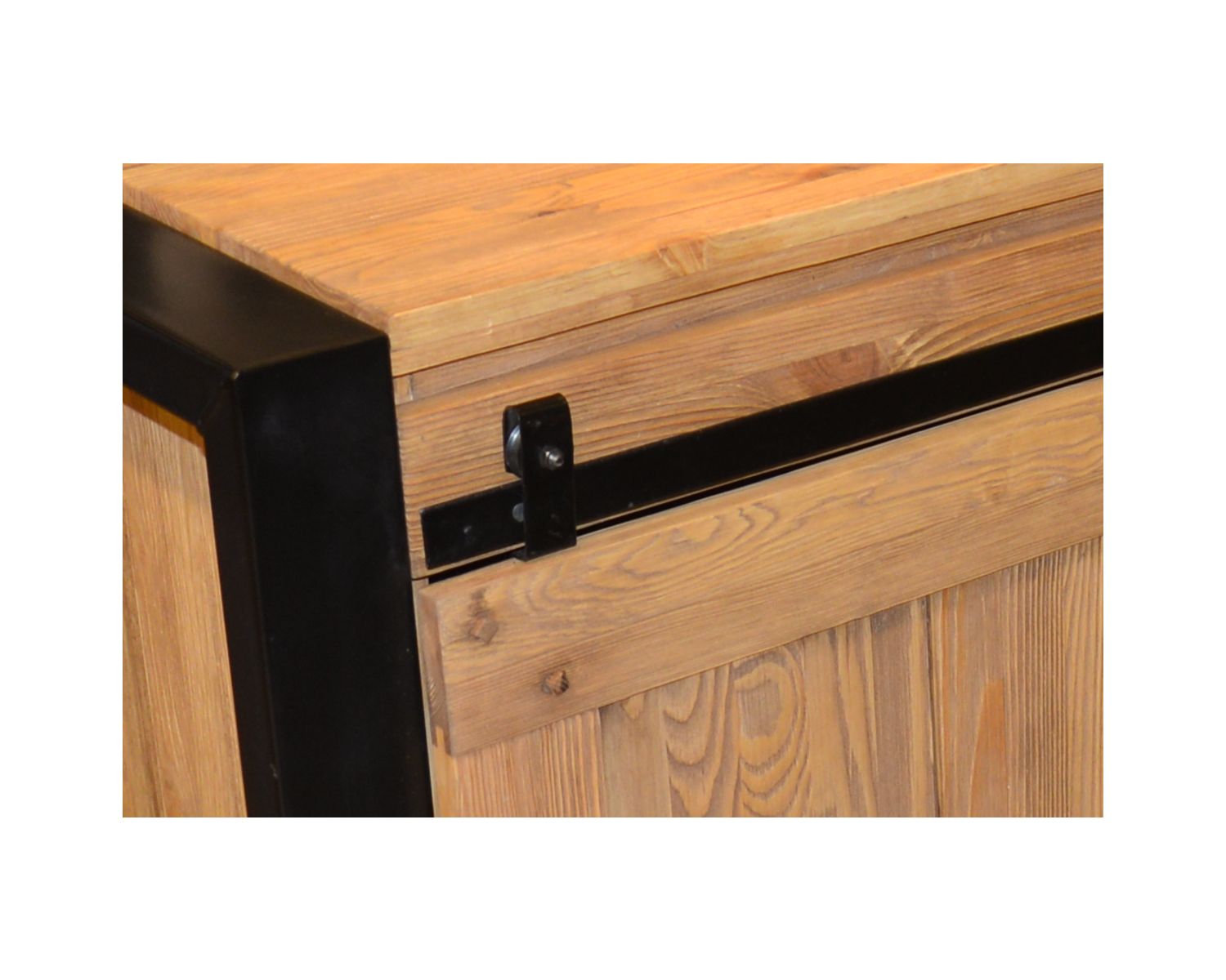 Credenza industriale "Lugano" a 3 cassetti con anta scorrevole