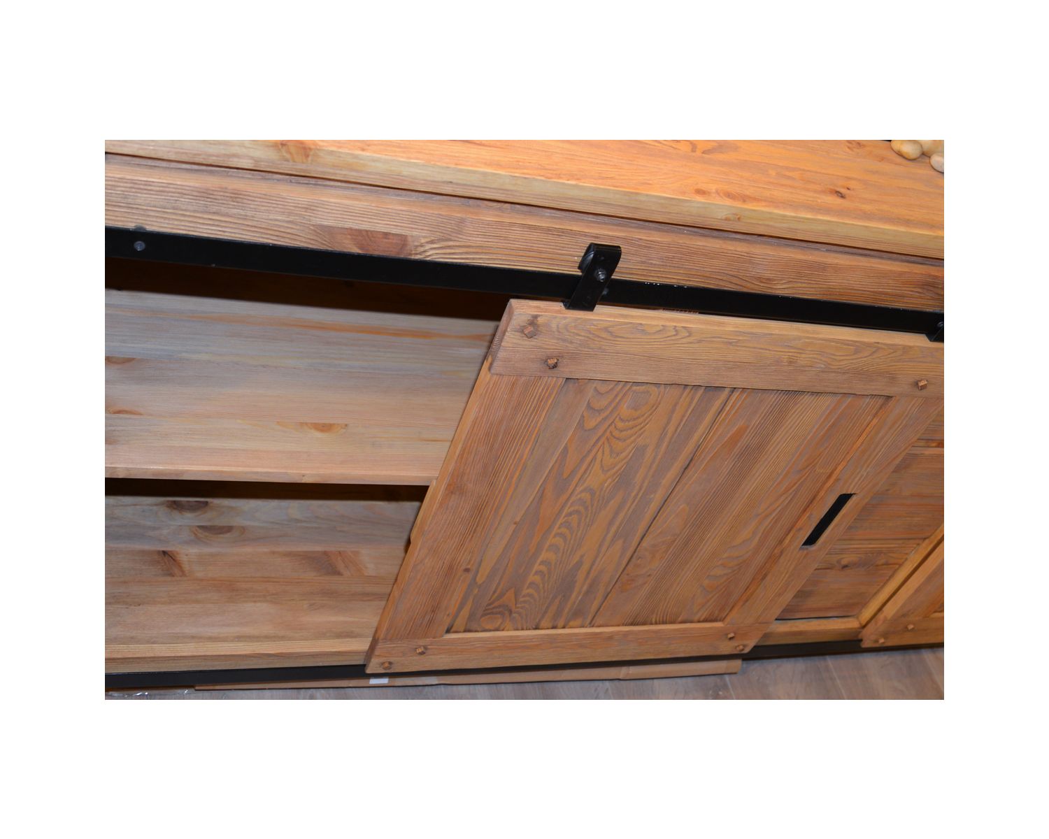 Credenza industriale "Lugano" a 3 cassetti con anta scorrevole