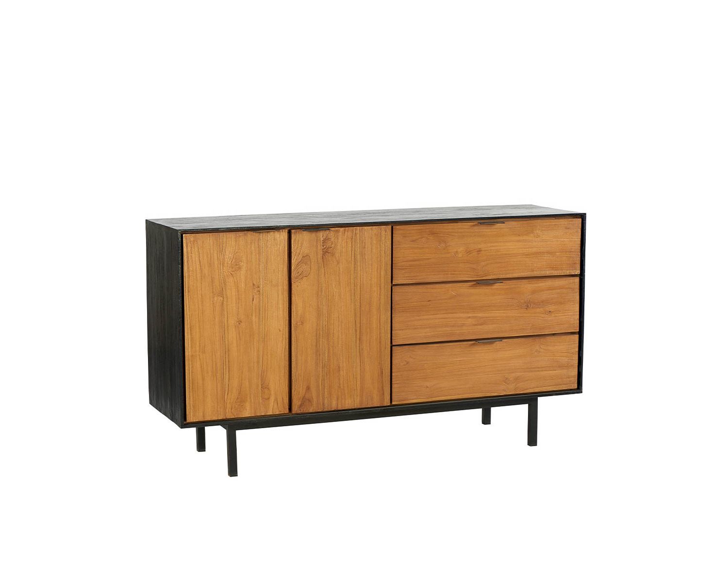 Credenza "Aberden" in teak naturale massiccio di recupero 165 cm