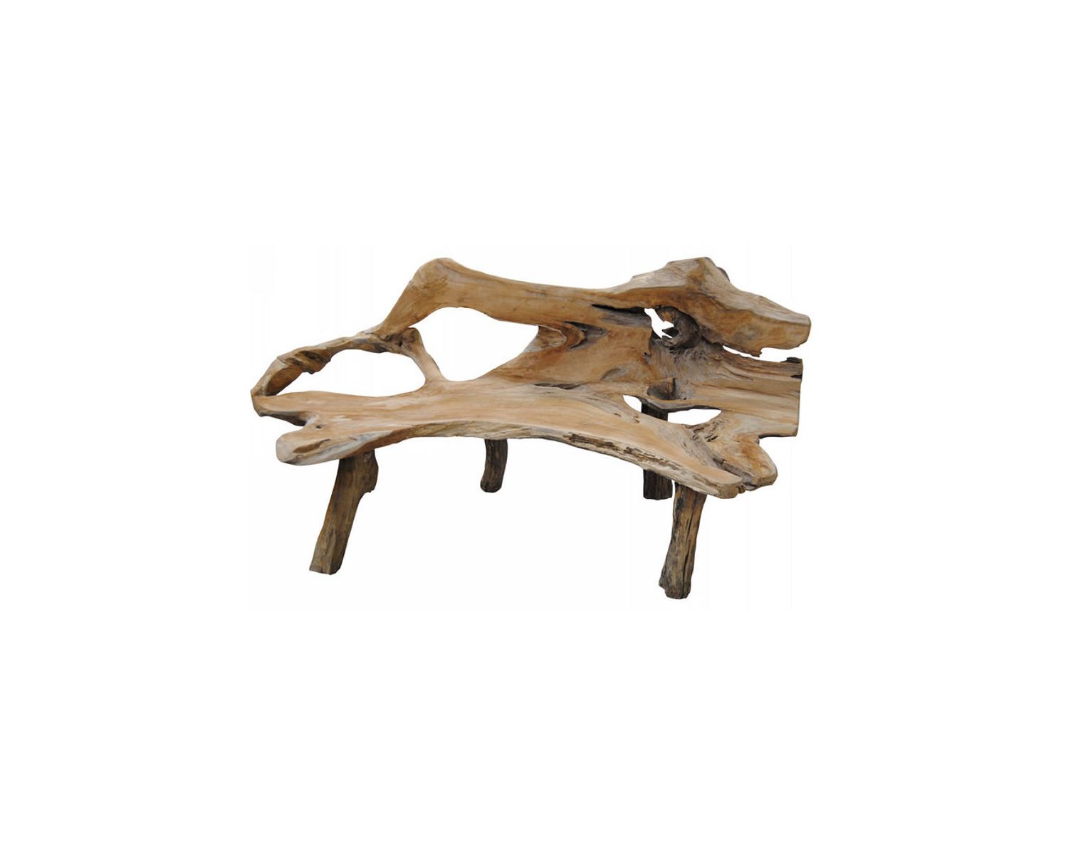 Panchina "Balangan Beach" in teak naturale massiccio - pezzo unico