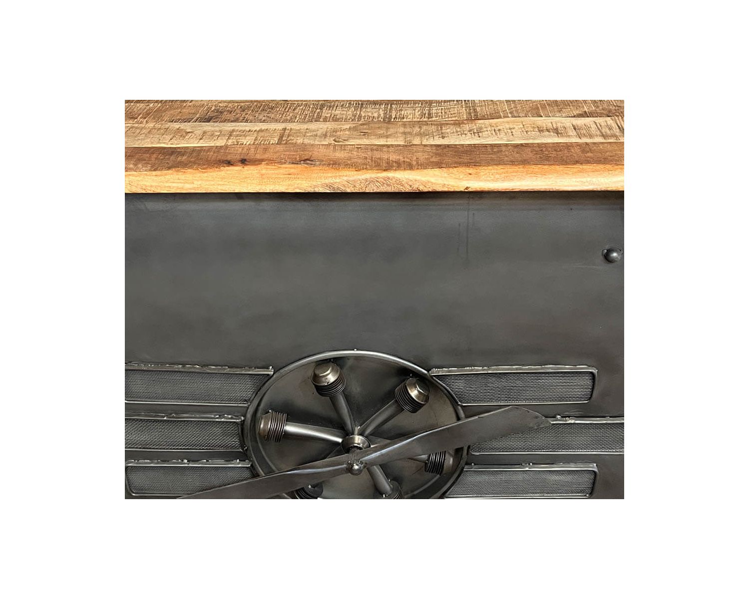 Barra di recupero multipla "Crazy" in metallo e legno con elica