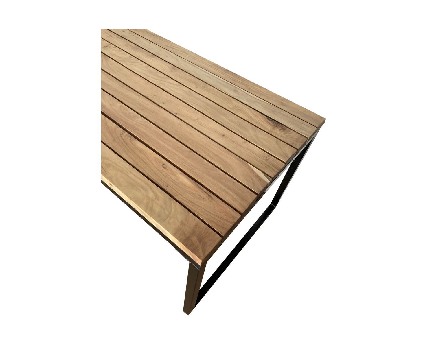 Tavolo da pranzo industriale "Garden" in legno e metallo