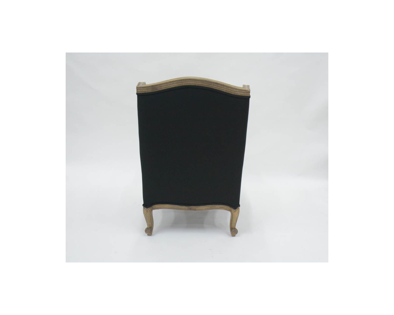 Sedia da pastore "Sofia" in legno massiccio e tessuto a rombi bianchi e neri