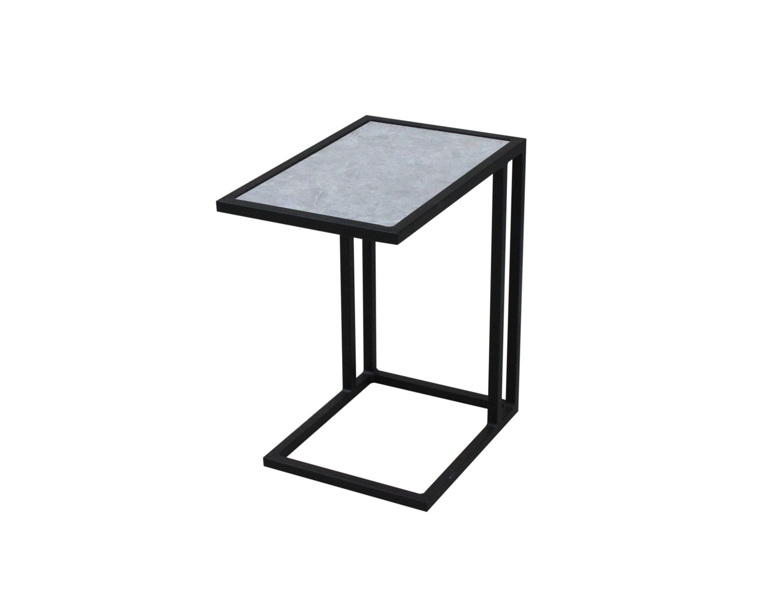 Divano con piano in ceramica nera "Terrasse