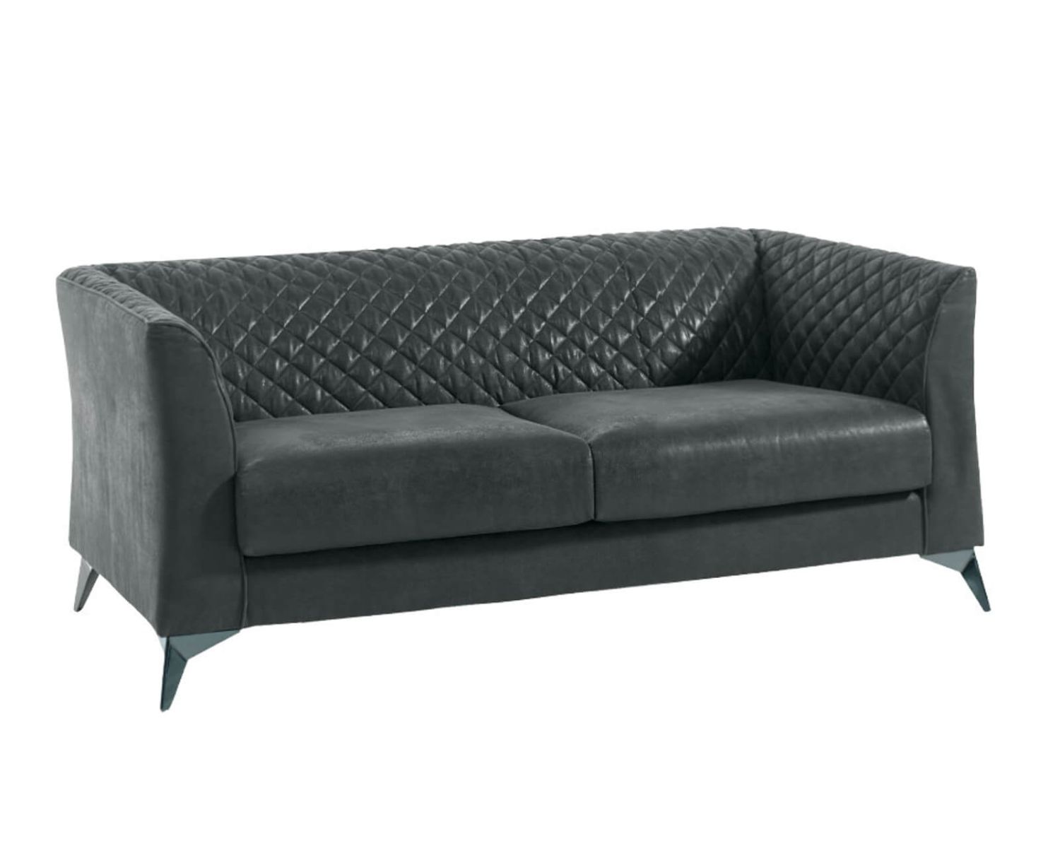 Divano "Life" in microfibra grigia da 2 a 3 posti