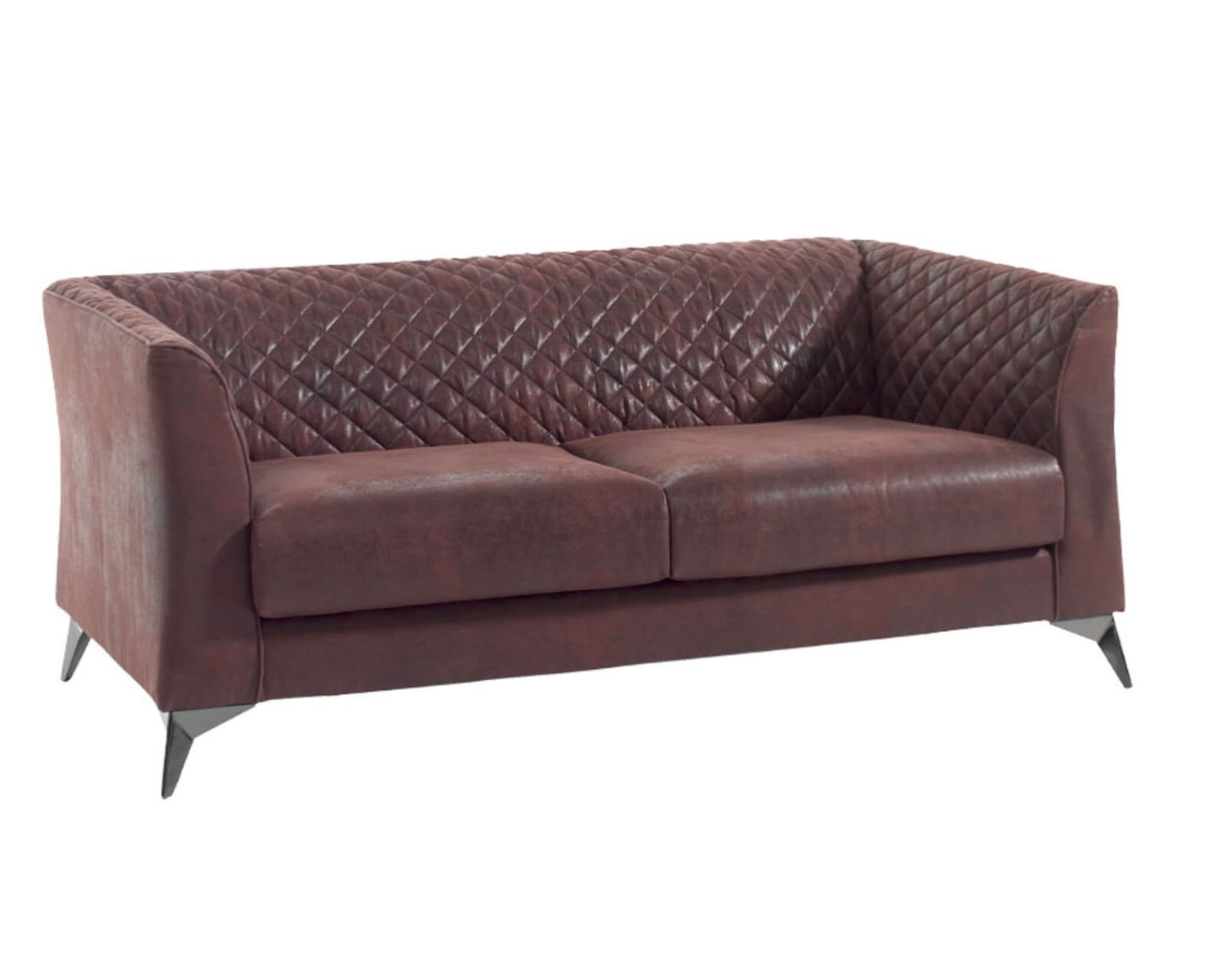 Divano "Life" da 2 a 3 posti in microfibra avana