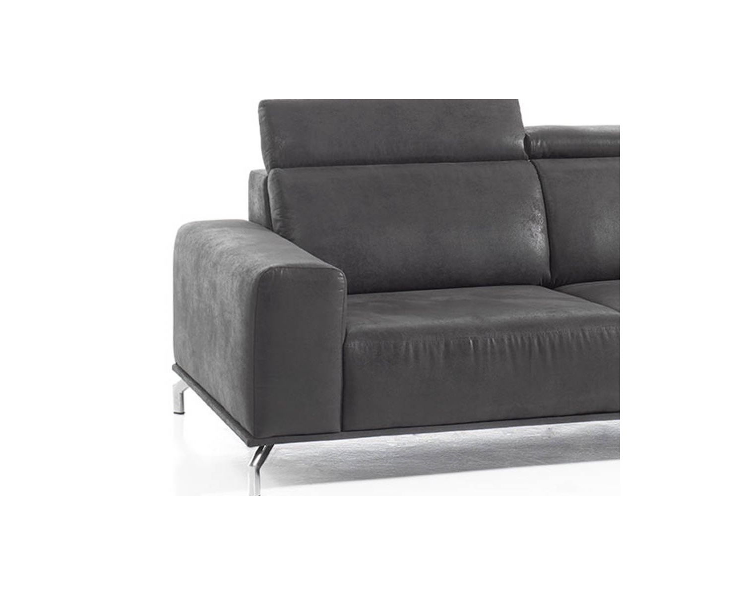 Divano contemporaneo ultra-confortevole "Utaka" XXL in tessuto grigio