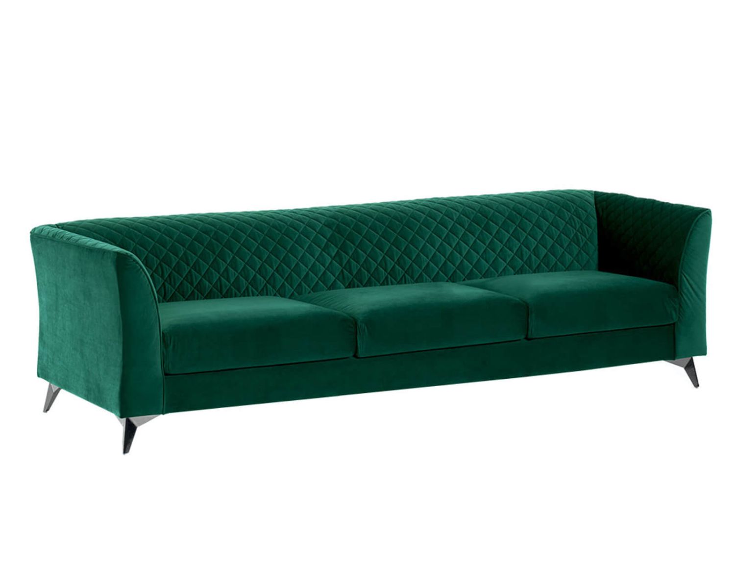 Divano in tessuto a 3 posti "Life" verde abete