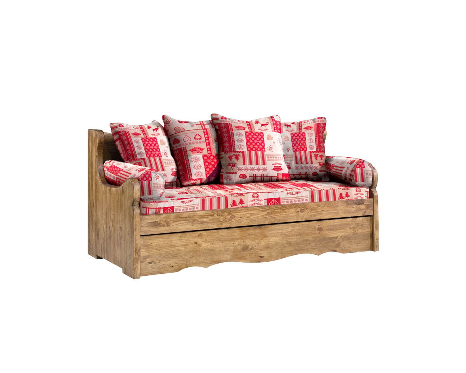 Divano estraibile "Alaska" con rivestimento a scelta