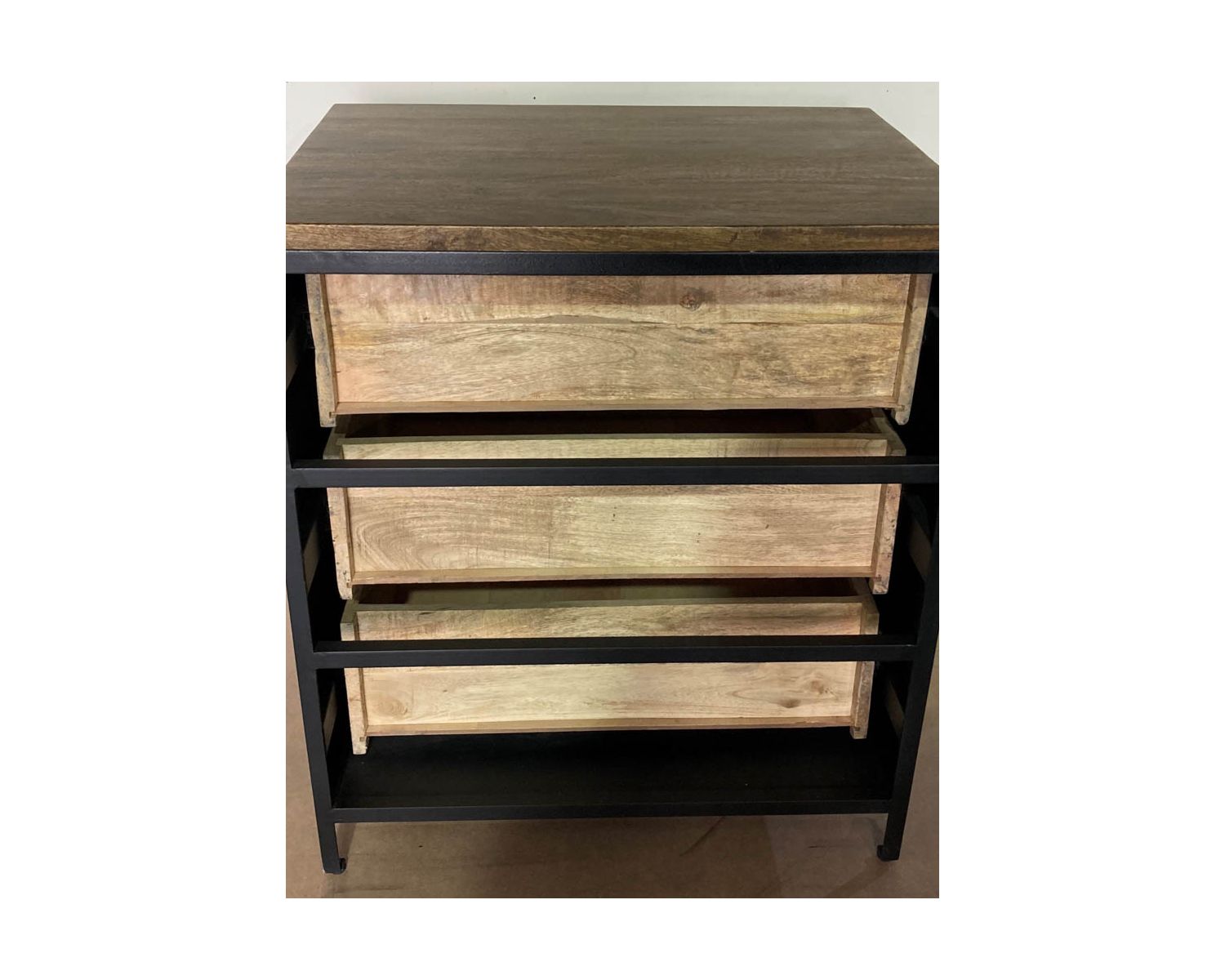 Armadio a 3 cassetti "Atelier" per cucine in legno e metallo in stile industriale