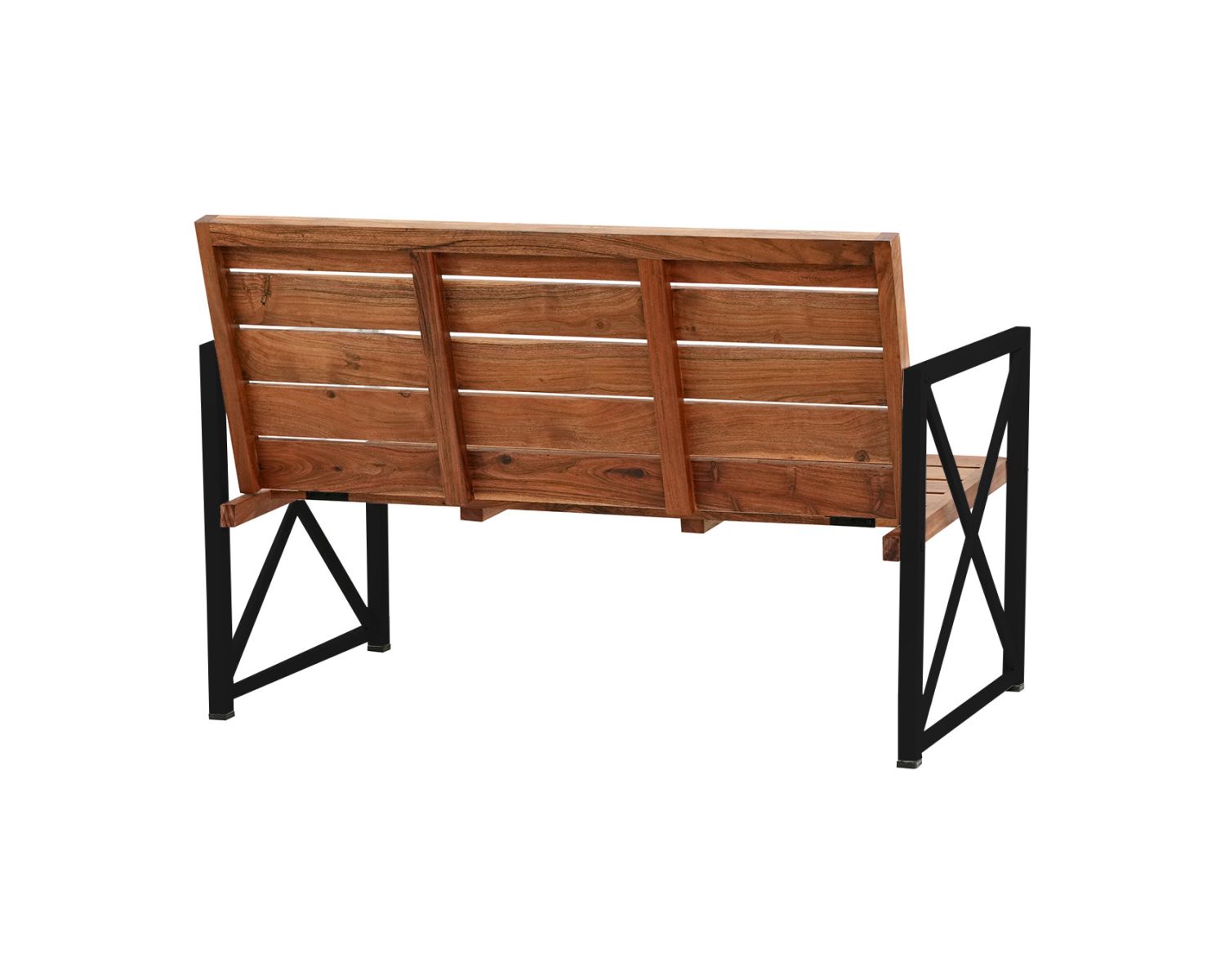 Panchina da giardino da 120 cm in legno e metallo "Gardénia