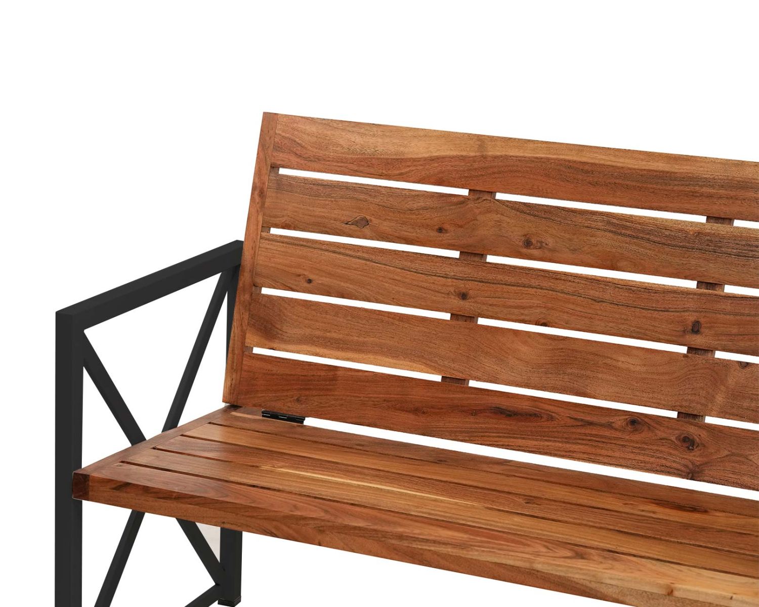 Panchina da giardino da 120 cm in legno e metallo "Gardénia